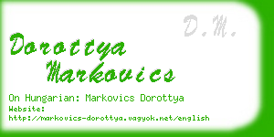 dorottya markovics business card